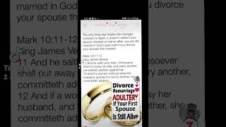 Remarriage Is adultery [upl. by Earas]