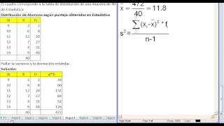 varianza y desviación estándar muestral para datos agrupados sin intervalos [upl. by Birdella807]