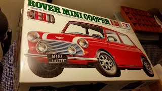 Tamiya 112 scale Rover Mini Cooper inbox review [upl. by Aisela396]