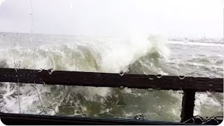 Wave CRASHES Through Window  Ultimate Seafood Restaurant [upl. by Tiossem]