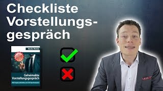 Checkliste Vorstellungsgespräch Wie fit sind Sie Vorstellungsgespräch Vorbereitung  MWehrle [upl. by Edmunda]