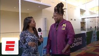 Shaquem Griffin reacts to benching with a prosthetic hand at NFL combine  ESPN [upl. by Ailesor]