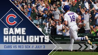 Cubs vs Red Sox Game Highlights  7322 [upl. by Kirsch]