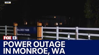 Downed trees causes power outage in Monroe WA [upl. by Beitz]