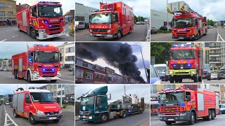 ENORME BRAND IN ZELLIK  Vele Hulpdiensten massaal onderweg  Grote loods vol met autos verwoest [upl. by Tsyhtema]