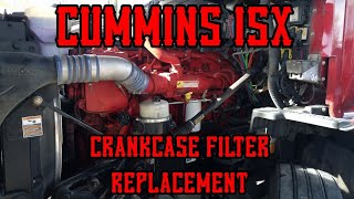 Cummins isx crankcase filter removal replacement [upl. by Leonidas]