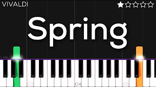 Vivaldi  Spring  EASY Piano Tutorial [upl. by Anot]