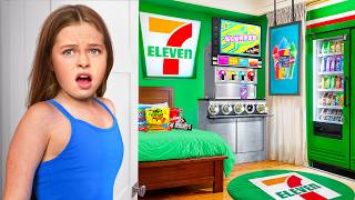 I Built a SECRET 711 in My Daughters Room and Hid It From Her [upl. by Addison]