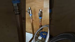 Installing shut off valves for kitchen sink plumbing plumbingrepairs plumbingvideos [upl. by Lledra]