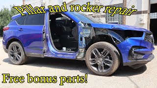 Repairing the pillar and rocker damage on the RDX Aspec [upl. by Sarchet]