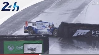 24 Heures du Mans 2014 crash of the KCMG n°47 at the begining of the race [upl. by Rosalba]