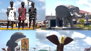 One of the Traditional Roundabout in Ghana 🇬🇭 Mankessim Roundabout🇬🇭🔥🔥 [upl. by Sainana974]