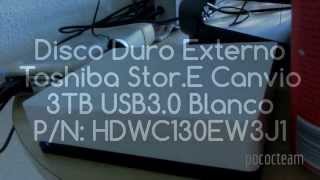 Toshiba StorE Canvio 3TB USB 30 PN HDWC130EW3J1 [upl. by Nosrac]