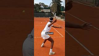 Two quick tips to improve your forehand ✨ tennis tennistips coachmouratoglou [upl. by Enelrahc]