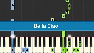 Bella Ciao  Easy Piano Tutorial [upl. by Ahseikan319]