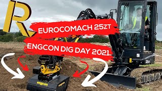 Eurocomach 25ZT Excavator Show Stopping Debut at the Engcon Dig Day 2021 [upl. by Einahteb361]