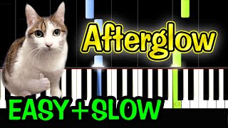 Afterglow  Ed Sheeran  Piano Tutorial EASY SLOW  Free Sheet Music PDF [upl. by Odlo]