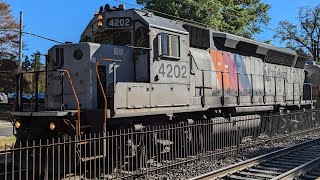 Railfanning NJ Transit at Short Hills 10824 EMD GP40PH2B 4202 and several other trains [upl. by Mcmullan]