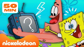 Bob Esponja  Todo lo que Bob Esponja ve por TV 📺  Compilación de 50 minutos  Nickelodeon [upl. by Dine]