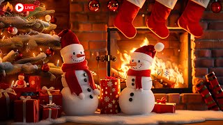 Christmas Ambience 🎅🎄 Relaxing Instrumental Christmas Music and Cozy Fireplace 🔥 [upl. by Sucy991]