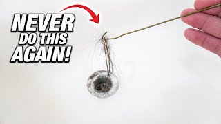 NEVER Unclog Your Bathtub Or Shower Drain Ever Again How To DIY [upl. by Treblah202]