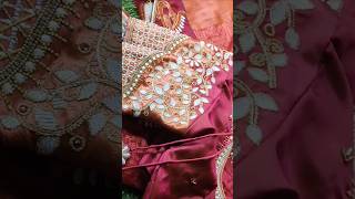 Bridal Blouse  Bridal embroidery work  Kundhan work Blouse bridalblouse onlineordering ytshorts [upl. by Eleda]