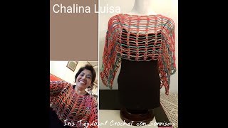 CHALINA LUISA A CROCHET UNION DE 2 RECTANGULOS [upl. by Eidarb]