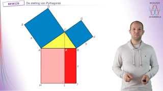 De stelling van Pythagoras Het bewijs van Euclides extra  WiskundeAcademie [upl. by Dahaf]