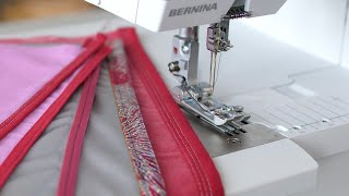 How to sew with uneven fabric thicknesses using the BERNINA CoverstitchCompensating Foot C12 [upl. by Rehportsirhc44]