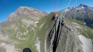 parapente aussois  saint jean de maurienne 06 juillet 2017 nervures diamir 2  fusion 2 [upl. by Leber]