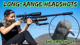 LongRange Headshots  SHE CAN SHOOT  FX Crown MkII  FX Impact M3  FX Maverick Sniper viral [upl. by Llet]