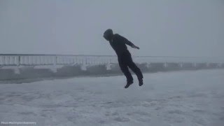 Man tossed by 109 mph winds atop Mount Washington [upl. by Fairlie]