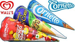 Cornetto ice cream Havmor cone ice cream and Amul Tricone ice cream  summer special new ice creams [upl. by Eselehs]