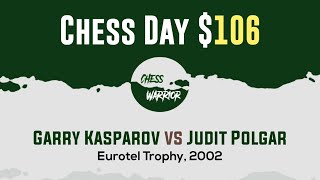 Garry Kasparov vs Judit Polgar  Eurotel Trophy 2002 [upl. by Alinna407]