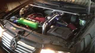 jetta mk4 18t stage 2straght pipe 3quotfmic and bov hks sqv3 sound [upl. by Marilla]