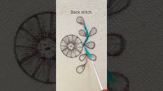 Hand embroidery back stitch tutorial [upl. by Pauletta]