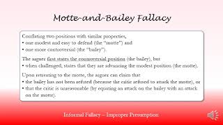 MotteandBailey Fallacy [upl. by Lennard]