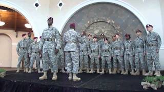 82nd Airborne ChoirChorus singing quotProud to be an Americanquot [upl. by Alenoel]