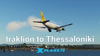 Fly The Condor A300  Iraklion To Thessaloniki in Xplane 12 on VATSIM [upl. by Soilisav392]