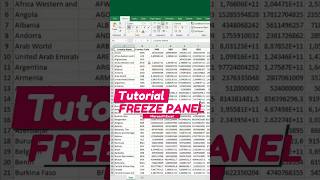 Trik Excel Cara Freeze Panel di Excel shorts excel [upl. by Nathanial]