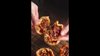 Vegan Pecan Butter Tarts Recipe shorts [upl. by Aiclid]