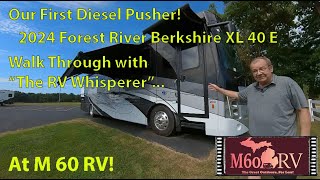 SOLD 2024 Forest River Berkshire XL 40 E 380 HP walk through with quotThe RV Whispererquot at M 60 RV [upl. by Tyson]