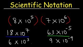 Scientific Notation  Multiplication and Division [upl. by Ettenel]