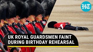 Anger After UK Royal Guardsmen Faint During King Charles Birthday Rehearsal  Watch What Happened [upl. by Aneev]