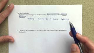 General Chemistry I  AcidBase Reactions with Net Ionic Equations [upl. by Arndt129]