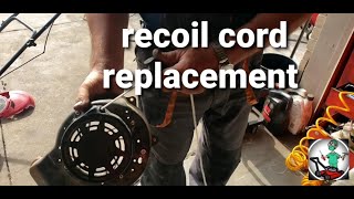 recoil cord replacement [upl. by Ahsilyt]