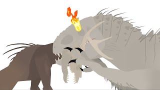 Indominus rex vs wendigo [upl. by Ahsyat]