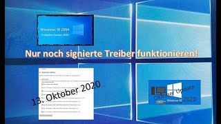 Windows 10 Nur noch signierte Treiber funktionieren Seit 13102020 [upl. by Agatha888]