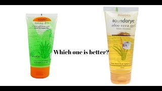 Review Patanjali Aloe Vera Gel Vs Saundarya Aloe Vera Gel Hindi Video [upl. by Risay292]