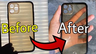 How to Clean Yellowness of Transparent Mobile Cover  Clean Silicon Cover at Home [upl. by Arly]